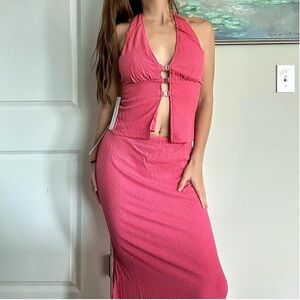 Princess Polly Pink Buckle Maxi Set